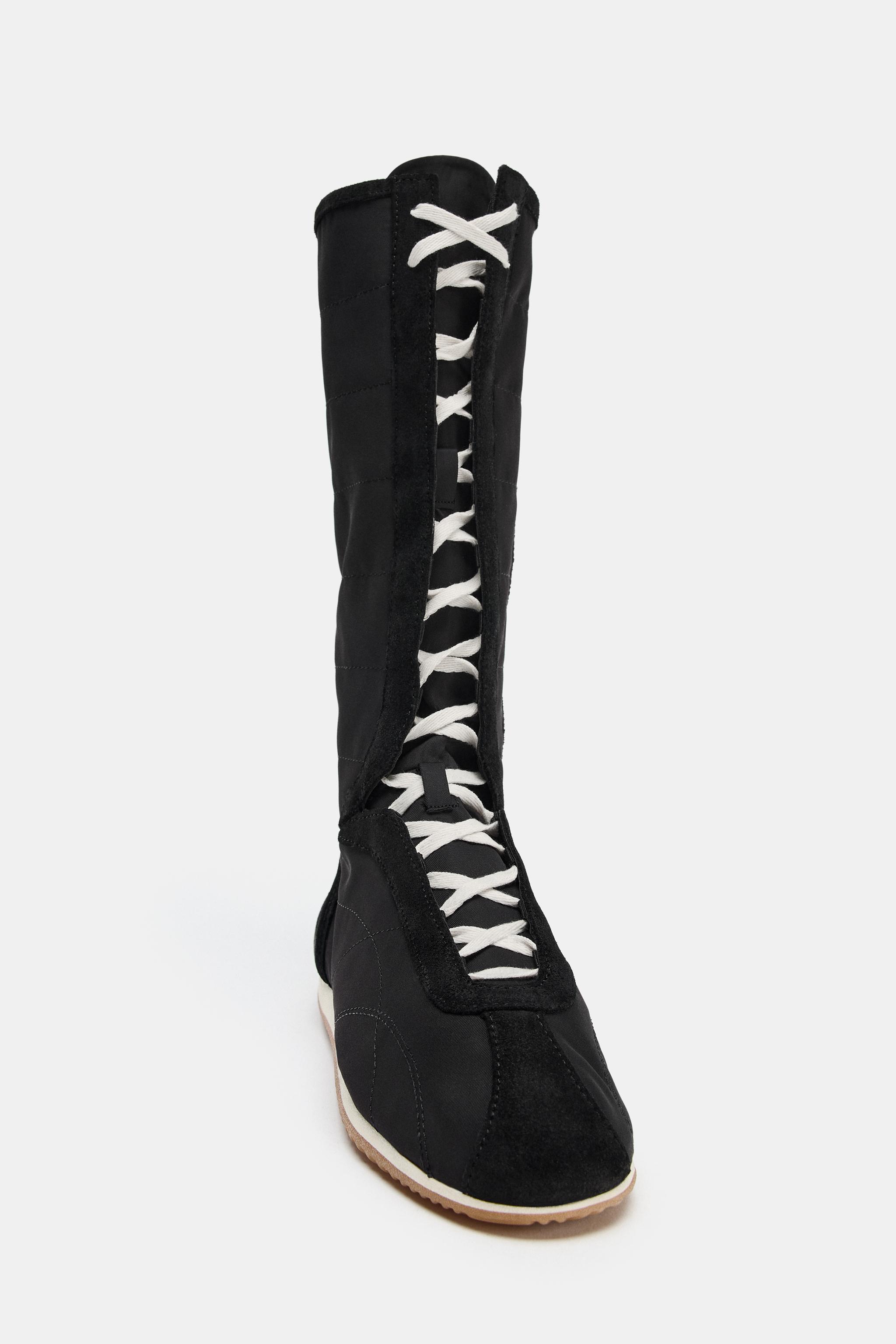 FABRIC HIGH-TOP SNEAKERS